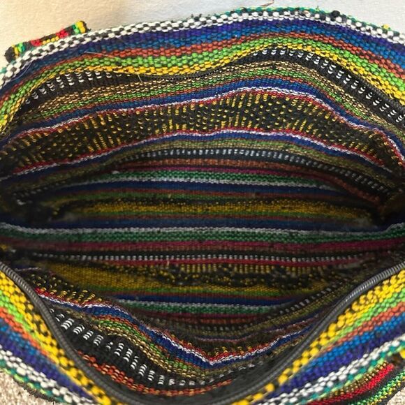 Artesanians Pinzon Tribal Aztec Bohemian Rasta Woven Shoulder Bag - Picture 6 of 7